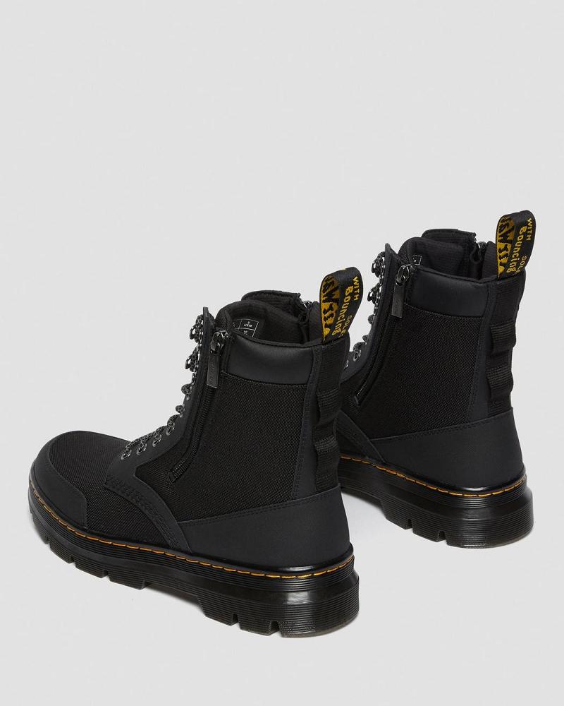 Black Men's Dr Martens Combs Zip Ankle Boots | CA 441FDN